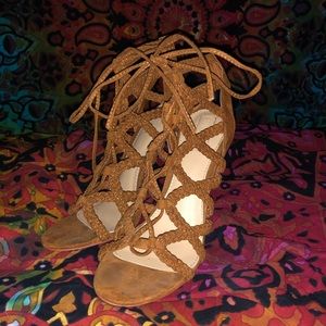 Laced up Heels Forever 21